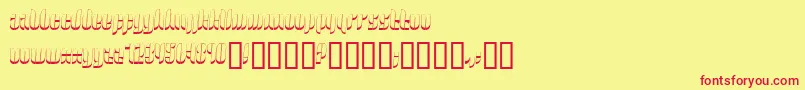 10 ffy Font – Red Fonts on Yellow Background