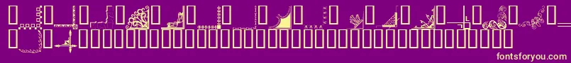 Bordc Font – Yellow Fonts on Purple Background