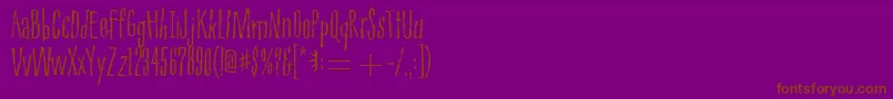 PioushenryitcTt Font – Brown Fonts on Purple Background