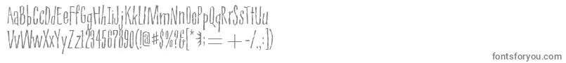 フォントPioushenryitcTt – 白い背景に灰色の文字