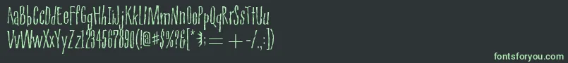 PioushenryitcTt-fontti – vihreät fontit mustalla taustalla