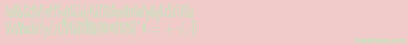 フォントPioushenryitcTt – ピンクの背景に緑の文字