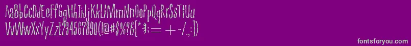 PioushenryitcTt Font – Green Fonts on Purple Background