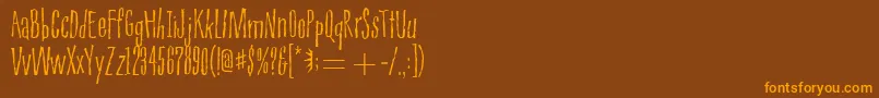 PioushenryitcTt Font – Orange Fonts on Brown Background