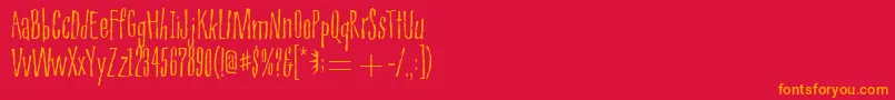 fuente PioushenryitcTt – Fuentes Naranjas Sobre Fondo Rojo