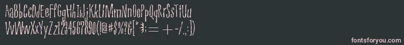 Шрифт PioushenryitcTt – розовые шрифты на чёрном фоне