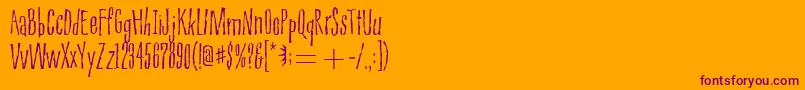 PioushenryitcTt Font – Purple Fonts on Orange Background