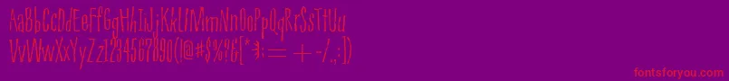 PioushenryitcTt Font – Red Fonts on Purple Background
