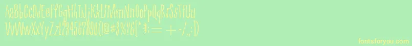 PioushenryitcTt Font – Yellow Fonts on Green Background