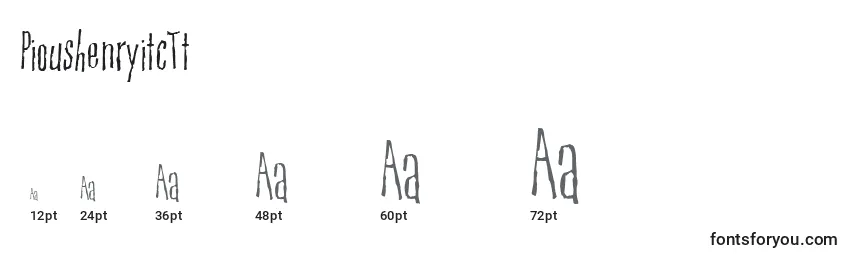 PioushenryitcTt Font Sizes