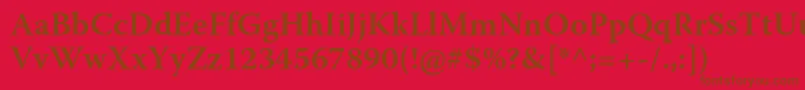 WarnockproSemibold Font – Brown Fonts on Red Background