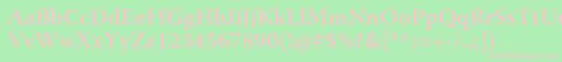 WarnockproSemibold Font – Pink Fonts on Green Background