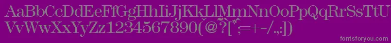 Modern438lightRegular Font – Gray Fonts on Purple Background