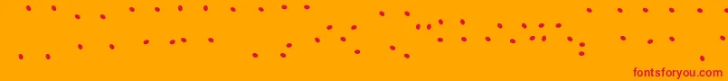 Fonte JuicyFruityHighlights – fontes vermelhas em um fundo laranja