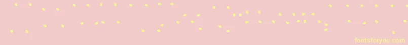 JuicyFruityHighlights-fontti – keltaiset fontit vaaleanpunaisella taustalla