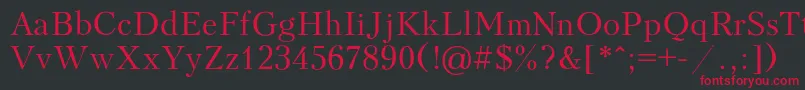 KudriashovRegular Font – Red Fonts on Black Background