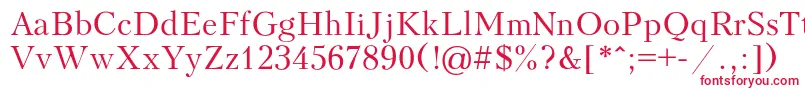 KudriashovRegular Font – Red Fonts on White Background