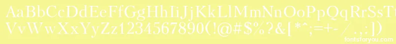 KudriashovRegular Font – White Fonts on Yellow Background