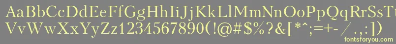 KudriashovRegular Font – Yellow Fonts on Gray Background