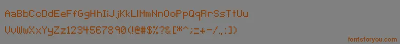 Pixeltype Font – Brown Fonts on Gray Background