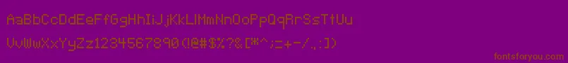 Шрифт Pixeltype – коричневые шрифты на фиолетовом фоне