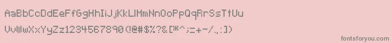 Pixeltype Font – Gray Fonts on Pink Background
