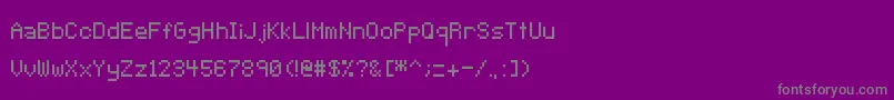 Pixeltype Font – Gray Fonts on Purple Background