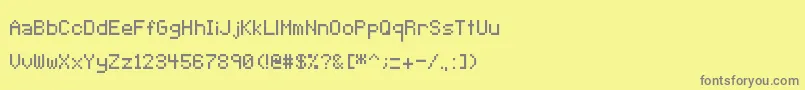 Pixeltype Font – Gray Fonts on Yellow Background