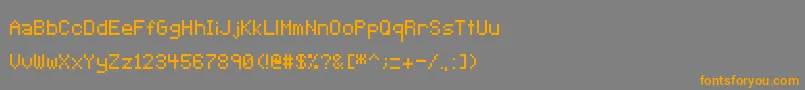 Pixeltype Font – Orange Fonts on Gray Background
