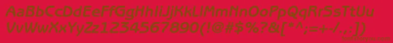 BenguiatgothicstdBoldobl-Schriftart – Braune Schriften auf rotem Hintergrund
