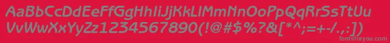 BenguiatgothicstdBoldobl Font – Gray Fonts on Red Background