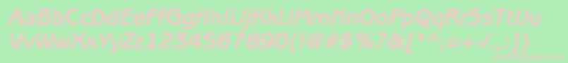 BenguiatgothicstdBoldobl Font – Pink Fonts on Green Background