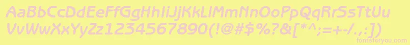 BenguiatgothicstdBoldobl Font – Pink Fonts on Yellow Background