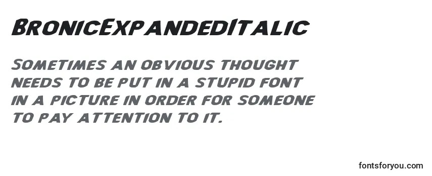 BronicExpandedItalic Font