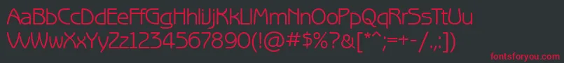 Benguiatgothicett Font – Red Fonts on Black Background