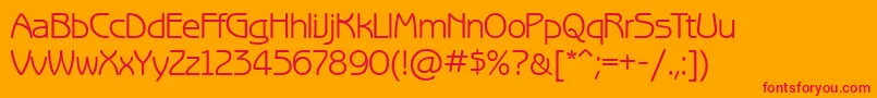 Benguiatgothicett Font – Red Fonts on Orange Background