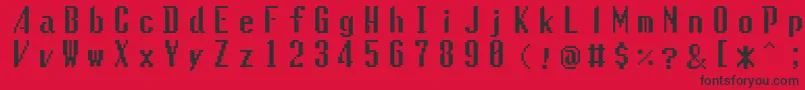 Gaiatype Font – Black Fonts on Red Background