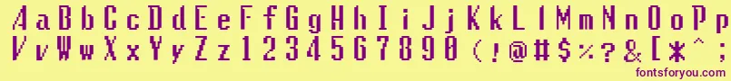 Gaiatype Font – Purple Fonts on Yellow Background