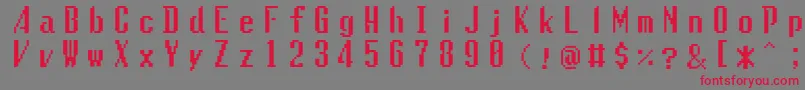 Gaiatype Font – Red Fonts on Gray Background