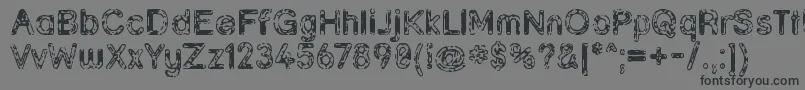 Grunja ffy Font – Black Fonts on Gray Background