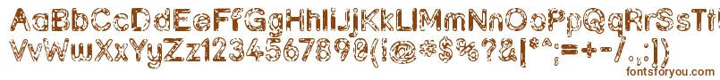 Шрифт Grunja ffy – коричневые шрифты на белом фоне