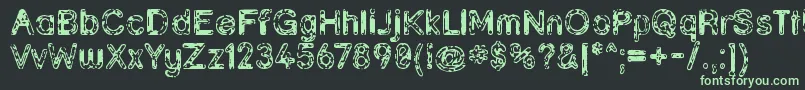 Grunja ffy Font – Green Fonts on Black Background