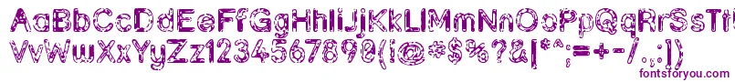 Grunja ffy Font – Purple Fonts on White Background