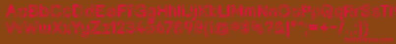 Grunja ffy Font – Red Fonts on Brown Background
