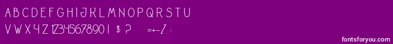 LeCabaretDesFous Font – White Fonts on Purple Background