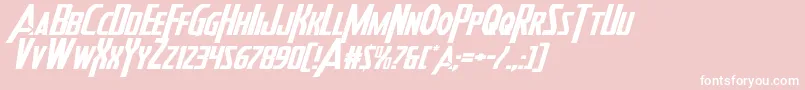 Heroesassembleexpandital Font – White Fonts on Pink Background