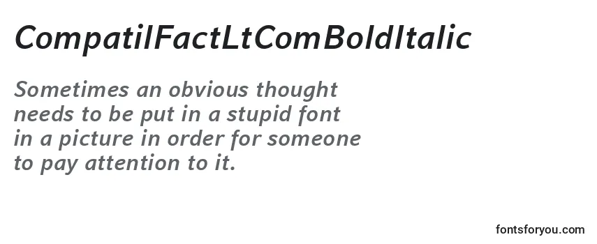 CompatilFactLtComBoldItalic Font