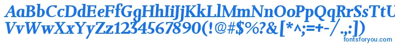 JessicaBoldItalic Font – Blue Fonts on White Background