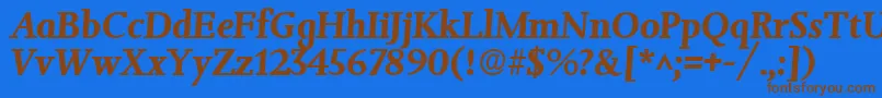 fuente JessicaBoldItalic – Fuentes Marrones Sobre Fondo Azul