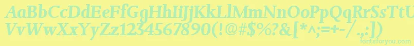 En savoir plus sur la police JessicaBoldItalic Police JessicaBoldItalic – polices vertes sur fond jaune
